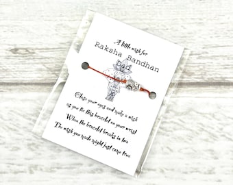 Happy Raksha Bandan Dad Bracelet Greeting Card Rakhri (Blank Inside) Rakhi Hindu Sikh Festival Pack of 1