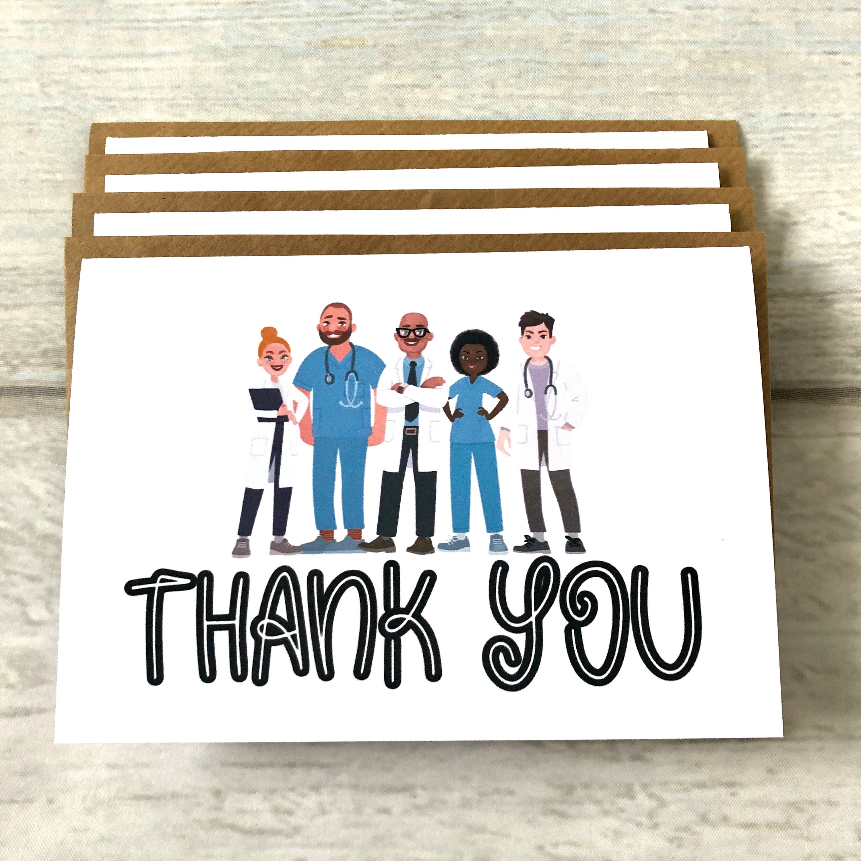 Danke Arzt Krankenschwester NHS Grußkarten Blank Inside Pack - Etsy.de
