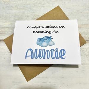 Congratulazioni per essere diventata una zia Biglietto di auguri (vuoto all'interno) confezione da 1