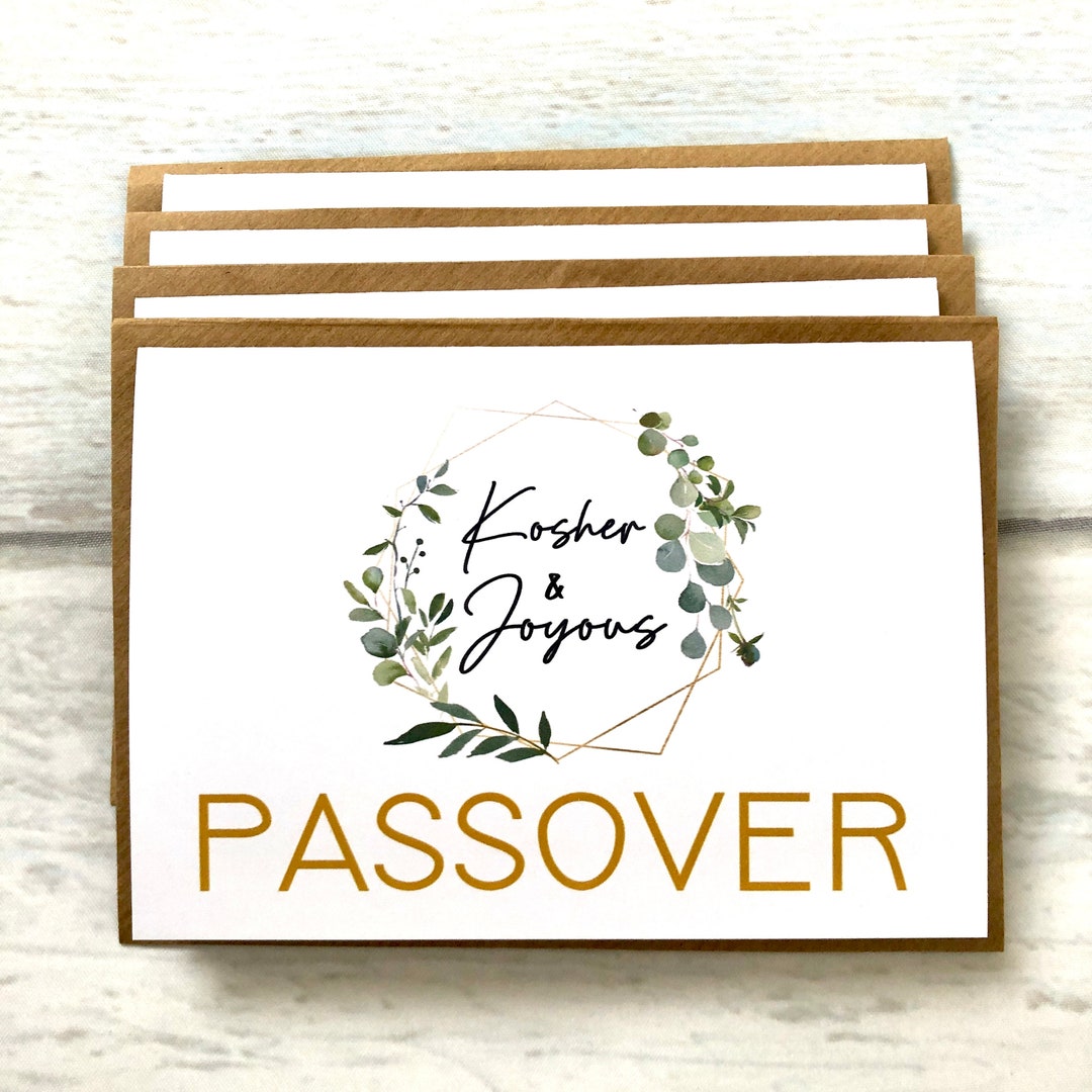 Happy Passover Greeting Cards Pack of 4 (blank Inside) Jewish Holiday ...