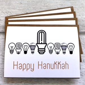 Happy Chanukka Grußkarten 4er-Pack (innen leer) Chanukkah jüdischen Feiertag