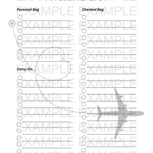 Printable Packing List