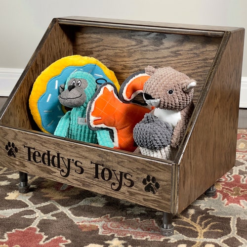 Dog Toy Box Large Dog Toy Box Pet Storage Pet Organization Etsy