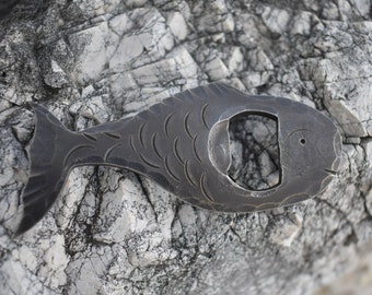 Fish bottle opener