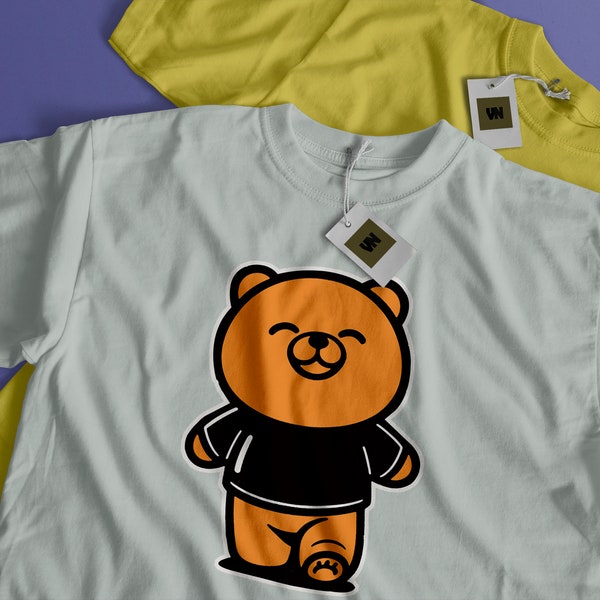 Happy Teddy Bear | T-shirt / Poster Design | Diseño Camiseta Osito feliz | Tedy Bear | Nounours | orsacchiotto |  Teddybär