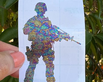 Army Soldiers car/truck Vinyl Decal, military, patriot, armed forces sticker,