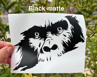 Sasquatch Peeking Vinyl Decal, Bigfoot Car/Truck Window Sticker