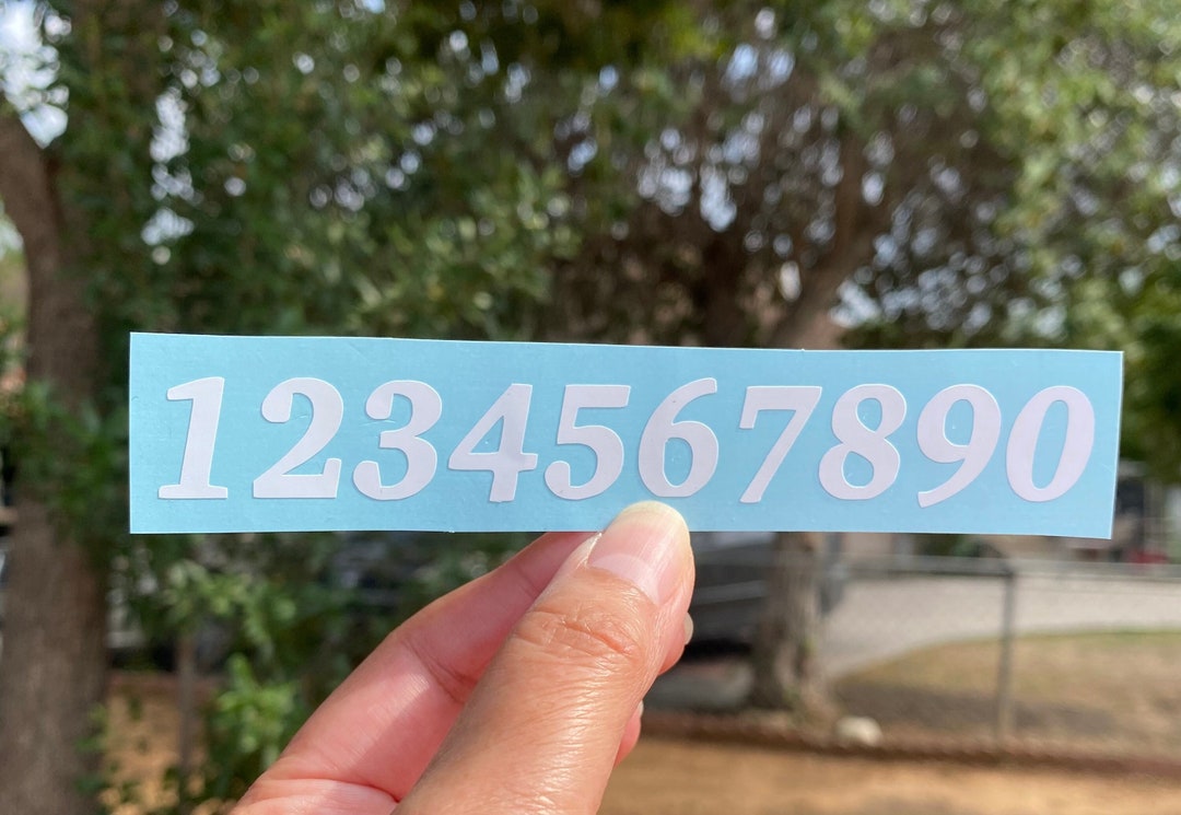 Single Number Decal, Number Sticker, Vinyl Number Sticker, Custom ...