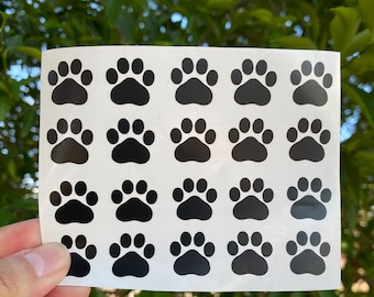 Puppy paws vinyl decals set of 20 , cat paws, kitten paws, dog paws, cat foot prints, puppy foot prints,