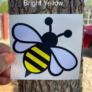 Bee vinyl car decal, bumblebee decal, bee sticker, cute bee, cute bumblebee sticker, mug decal, laptop decal,