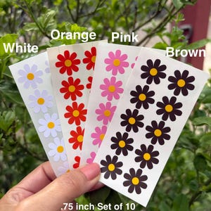 Retro Daisy Flower Decals, Groovy Hippie Vinyl Stickers for Stanley Cup ...