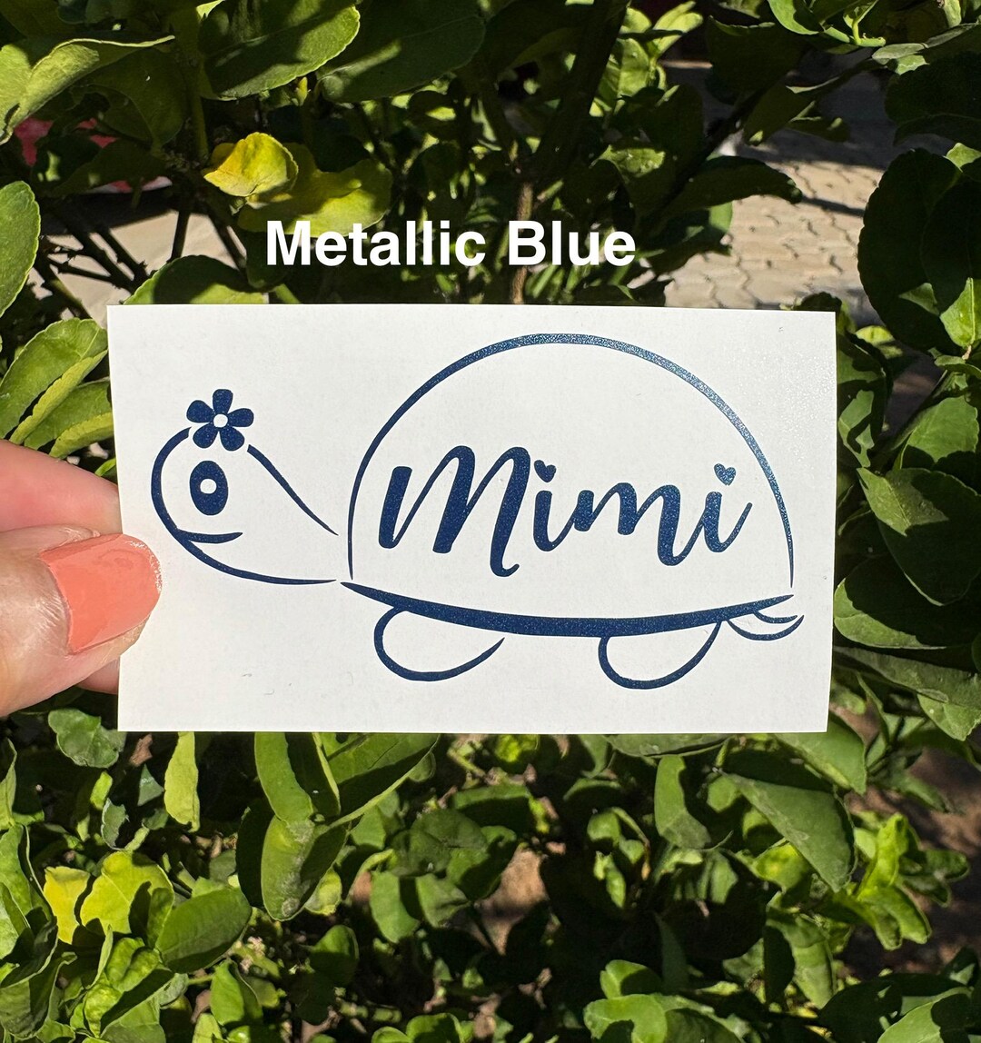 Custom Cursive Name Turtle Vinyl Decal, Waterproof Stickers for ...