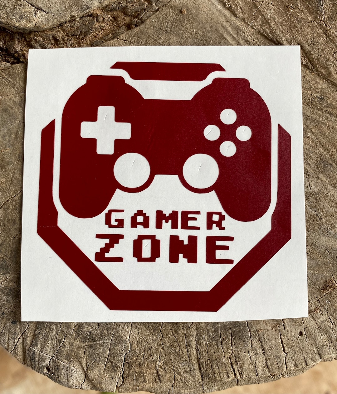 Gamer Zone Vinyl Decal, Video Game Decal, Wall Decal, Fathers Day Gift, Man Cave Decor, Door