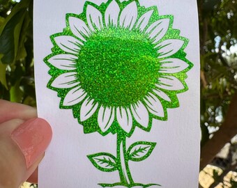 Sunflower window decal, Laptop Decals Motorcycle Tumbler Window Journal Notebook,