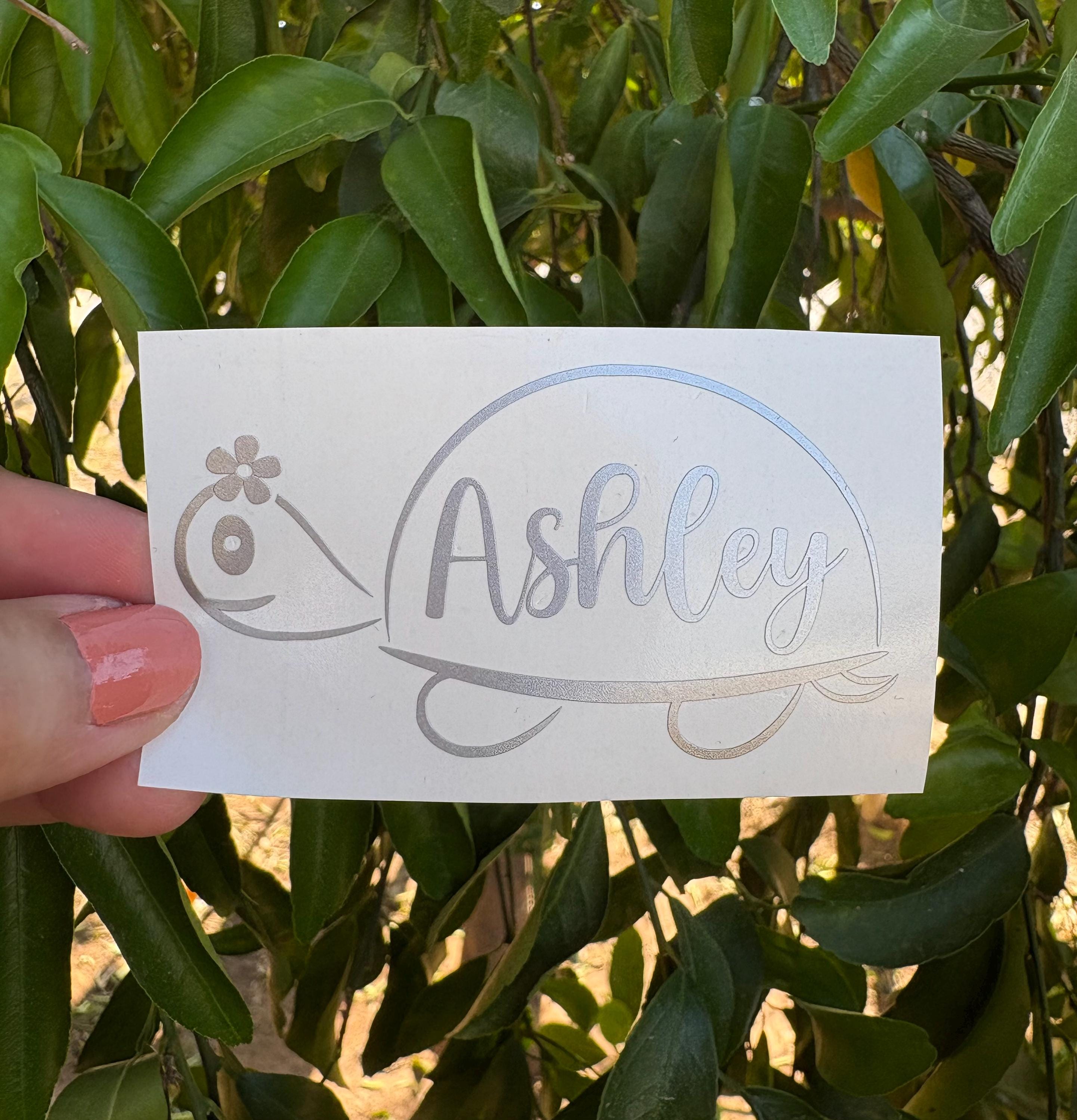 Custom Cursive Name Turtle Vinyl Decal, Waterproof Stickers for ...
