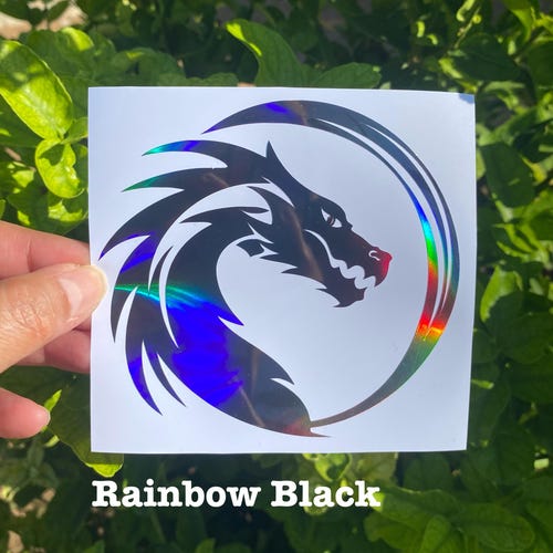 INDIGOS Adesivo Auto JDM Tribal Dragon, Die Cut Vinile Nero, 88x111 Mm, Resistente Intemperie