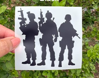 Army Soldiers car/truck Vinyl Decal, military, patriot, armed forces sticker,