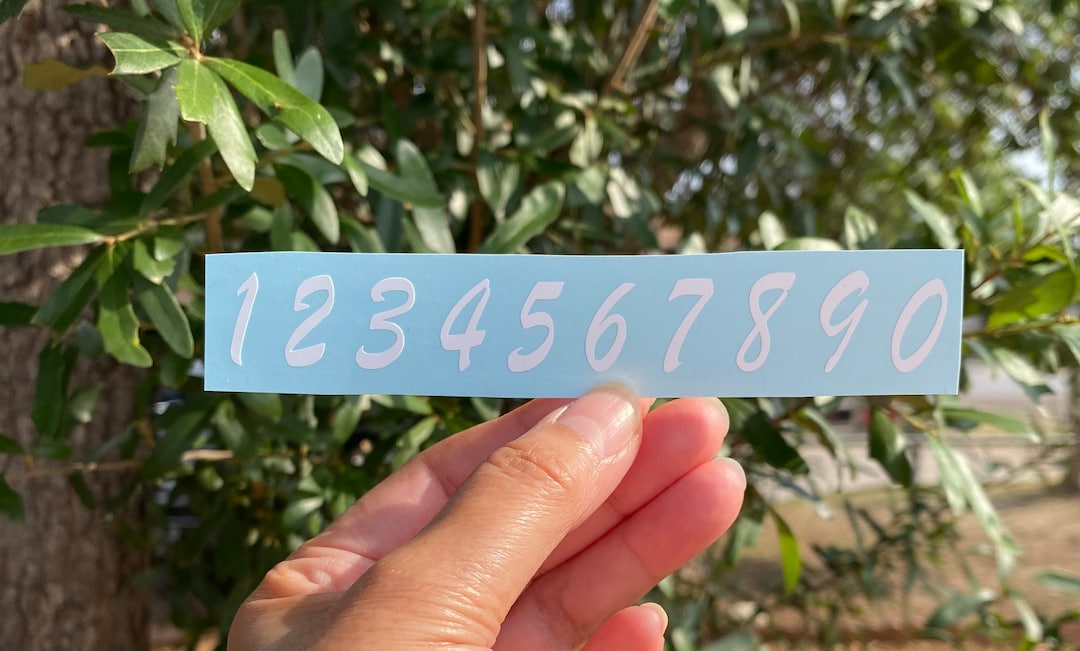 Number Sticker Invidual Custom Single Number Vinyl Decal/sticker, Yeti, Laptop, Trashcan ...