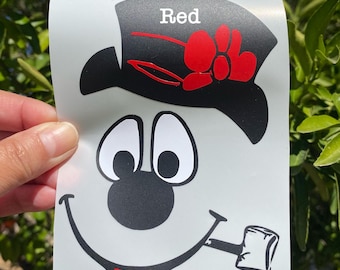 Frosty the Snowman  Christmas DIY ornament Vinyl Decal/sticker, winter holiday mug/water bottle decor,