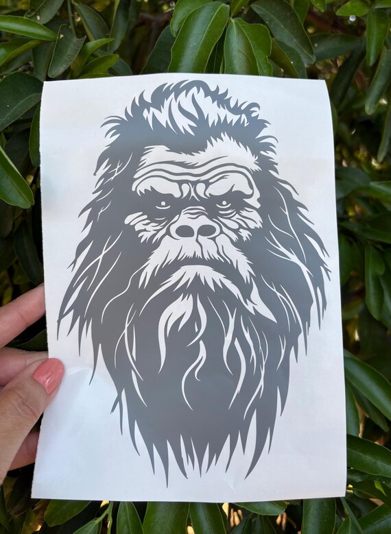 5.5 X 4 Inch Bigfoot Rock On America Decal - USA Sasquatch Vinyl Bumper Sticker For Cars & Windows