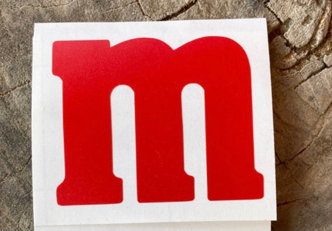 M & M Decal, Vinyl Decal, Car Decal, Mug Decal, Christmas Ornaments