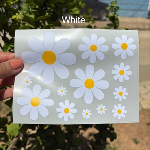 Retro Daisy Flower Decals, Groovy Hippie Vinyl Stickers for Stanley Cup ...