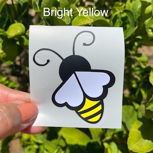 Bee vinyl car window  decal, bumblebee decal, bee sticker, mug decal, two color bee sticker,  bee flying sticker, cute bumblebee,