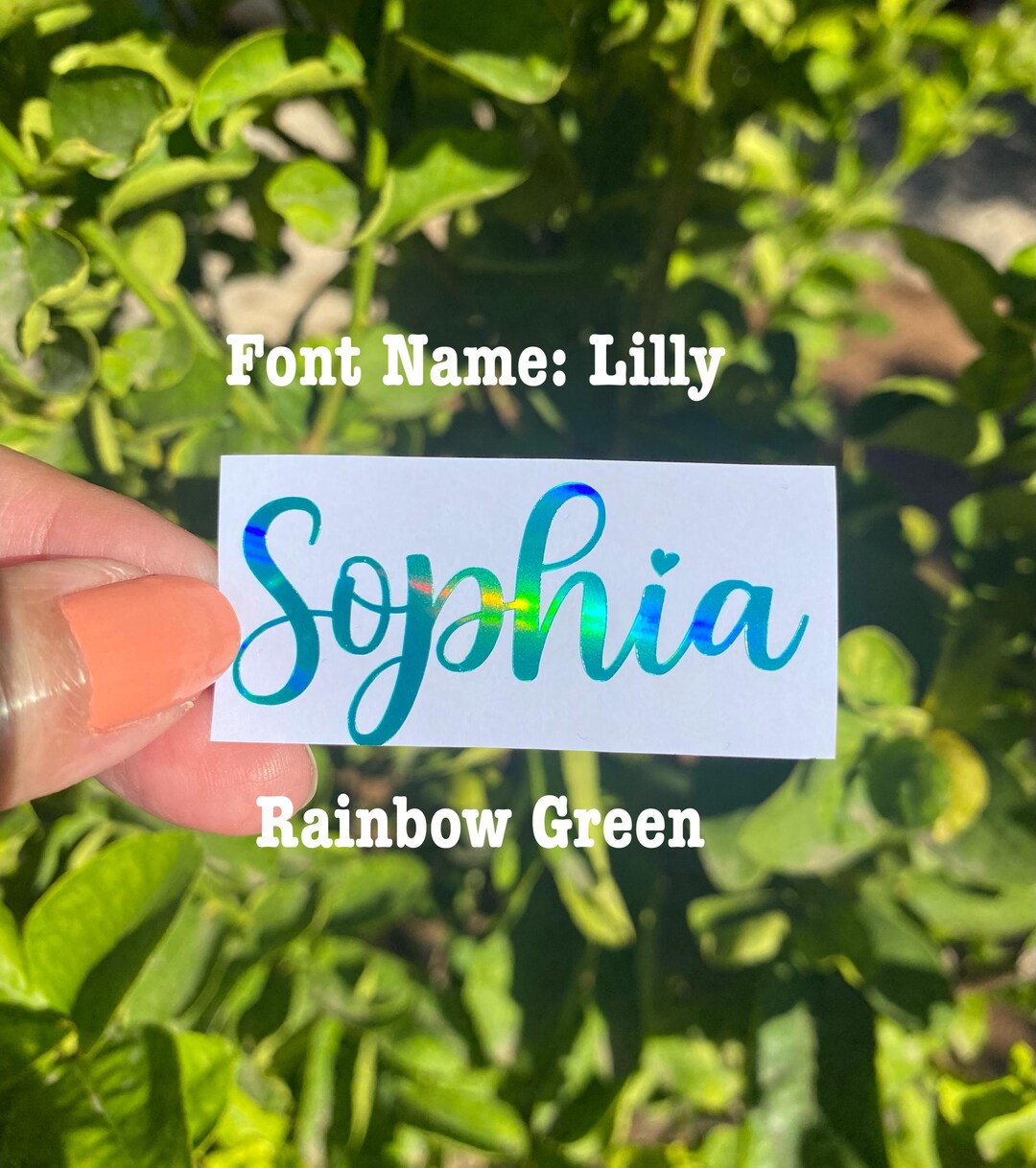 Custom Cursive Name Vinyl Decal, Waterproof Stickers for Labeling ...