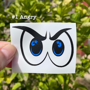 Cartoon Eyes Looking Upward decal,  Humor Funny eyes sticker, Cartoon Eyes crying, angry eyes, surprise eyes, Cartoon Eyes Flower Pot DIY,