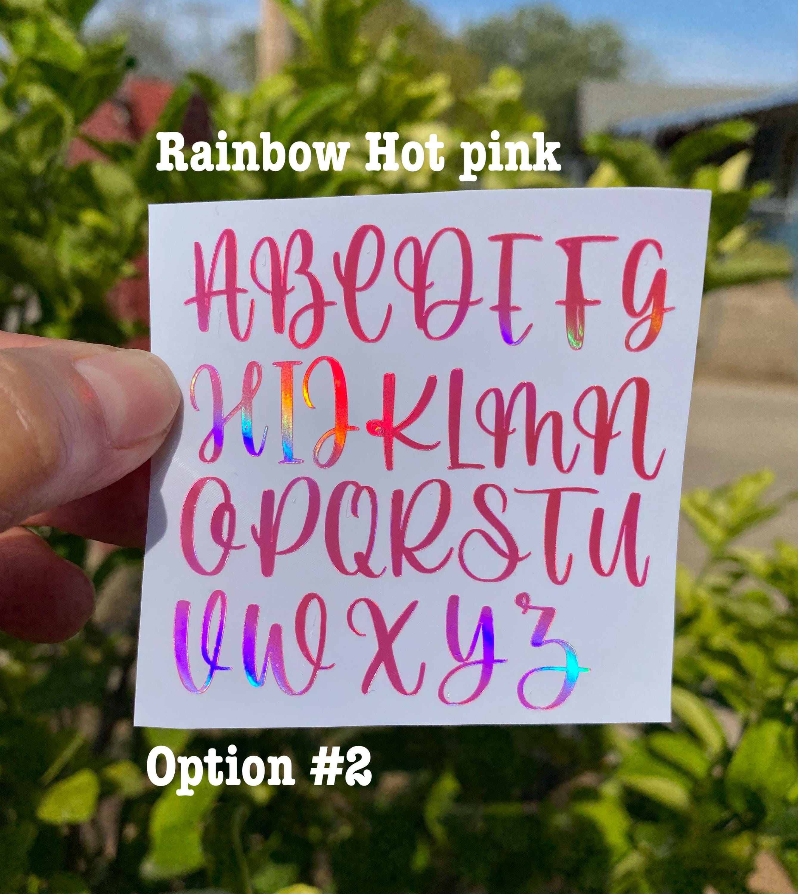 Initial Sign Sticker Personalized Holographic Initial Decal, Waterproof Vinyl Sticker - Etsy