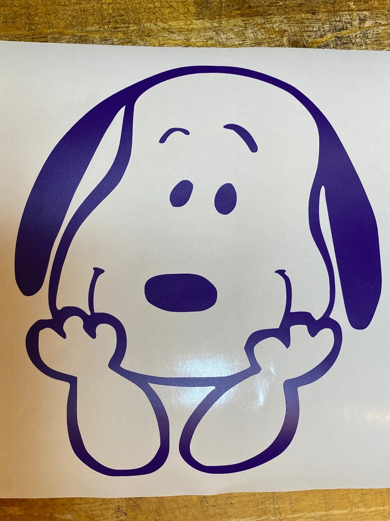Smiling Snoopy Car Decal Snoopy Decal Peanuts Decal Etsy