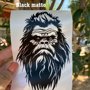 Angry Sasquatch Bigfoot Head Car/truck window Decal, Outdoor Camping Sticker, RV decor, Hiking, Kayaking,