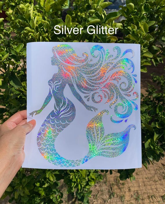 mermaid swimming vinyl car/truck window decal, siren girl  Beach Ocean Decor, tumbler, laptop
