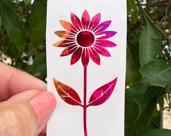 Daisy Flower Decal, retro Hippie groovy flowers for Stanley cups,