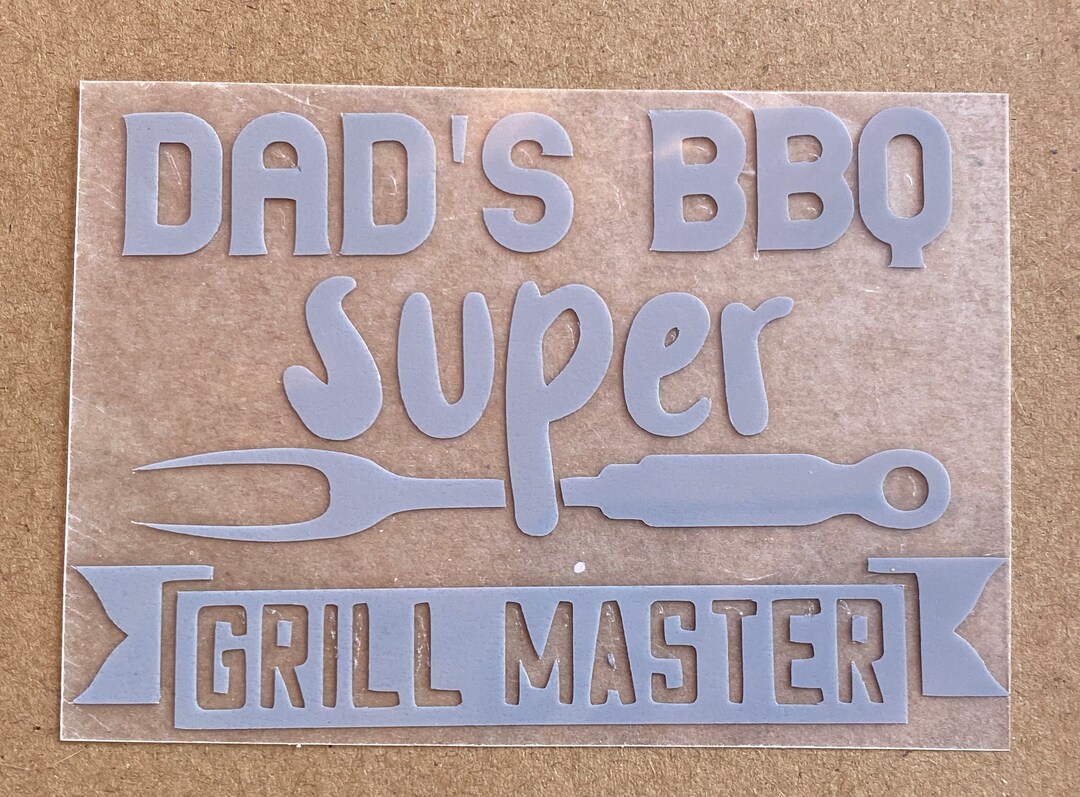 DIY Dads Barbecue Grill Heat Transfer Iron Decal Grill Etsy