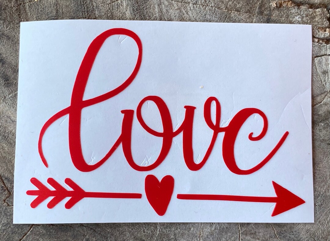 Valentines Day Love Vinyl Decal, Love Decal, Valentines Sticker, Mug