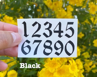 custom Single Number vinyl decal/sticker, Yeti, Laptop, trashcan, mailbox, helmet, home address,