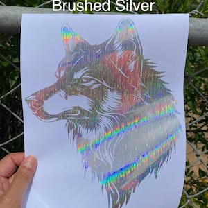 Wolf Holographic vinyl car decal, Wild Animal decal, angry wolf sticker,  wolf head sticker, Tribal Wolf Decal , SUVs , truck, window decal,