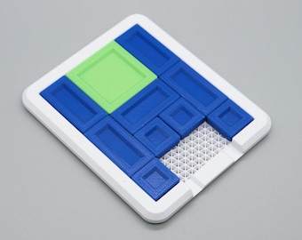 Klotski Sliding Puzzle - Large 3D Printed Puzzle, Interactive Sliding ...