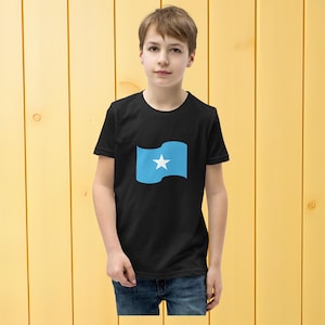 Somali T-shirt for Kids blue star, Somalia theme niche