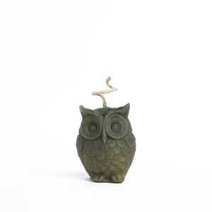 Pure Beeswax Owl Candle Single Pine