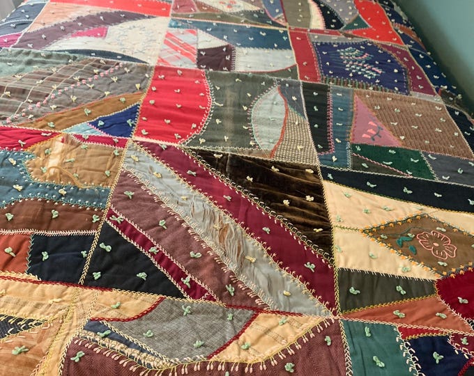 Antique Crazy Quilt - Etsy