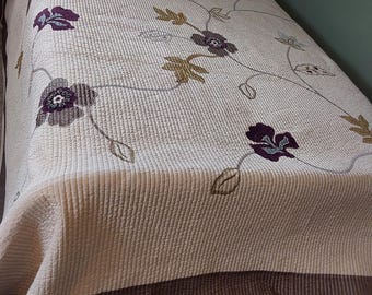 Vintage King Size Polyester Quilt Bedspread