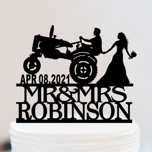 Personalized Wedding Cake Topper Mr. Mrs. Cake Toppers Etsy