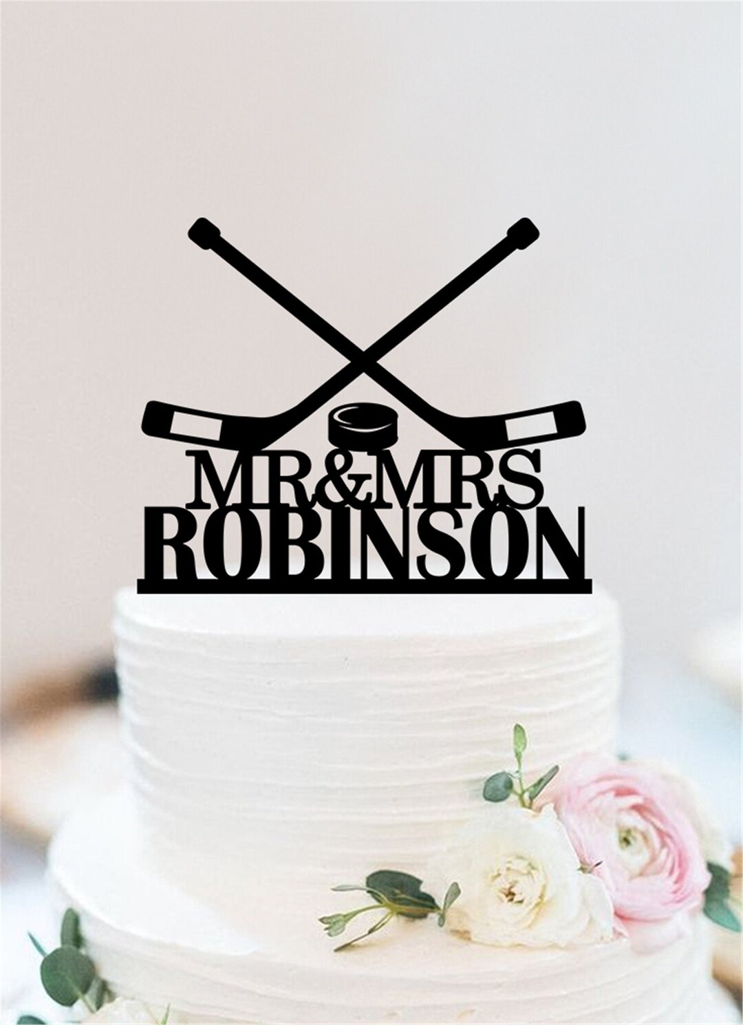 Ice Hockey Wedding Cake Topper Hockey Players Cake Topper Hockey Fan