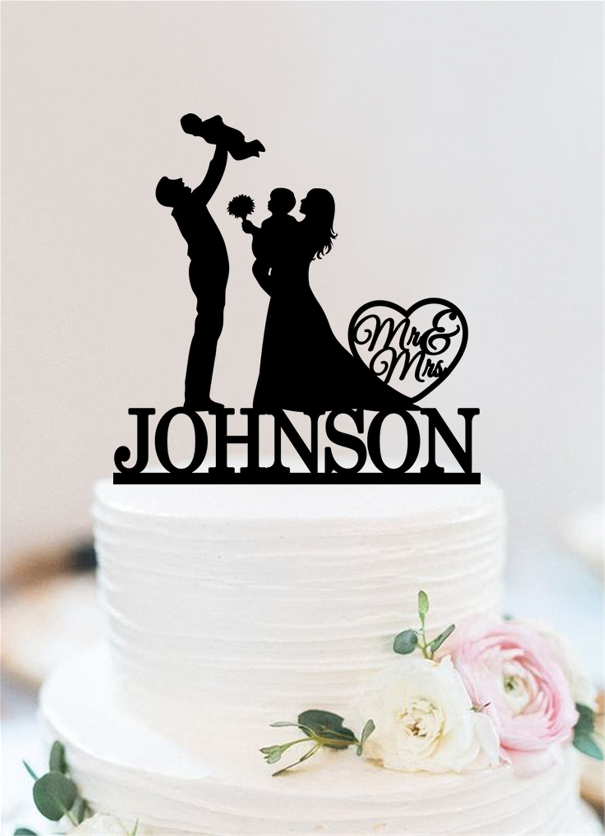 Personalized Kids Wedding Cake Topper Family Wedding Cake Etsy