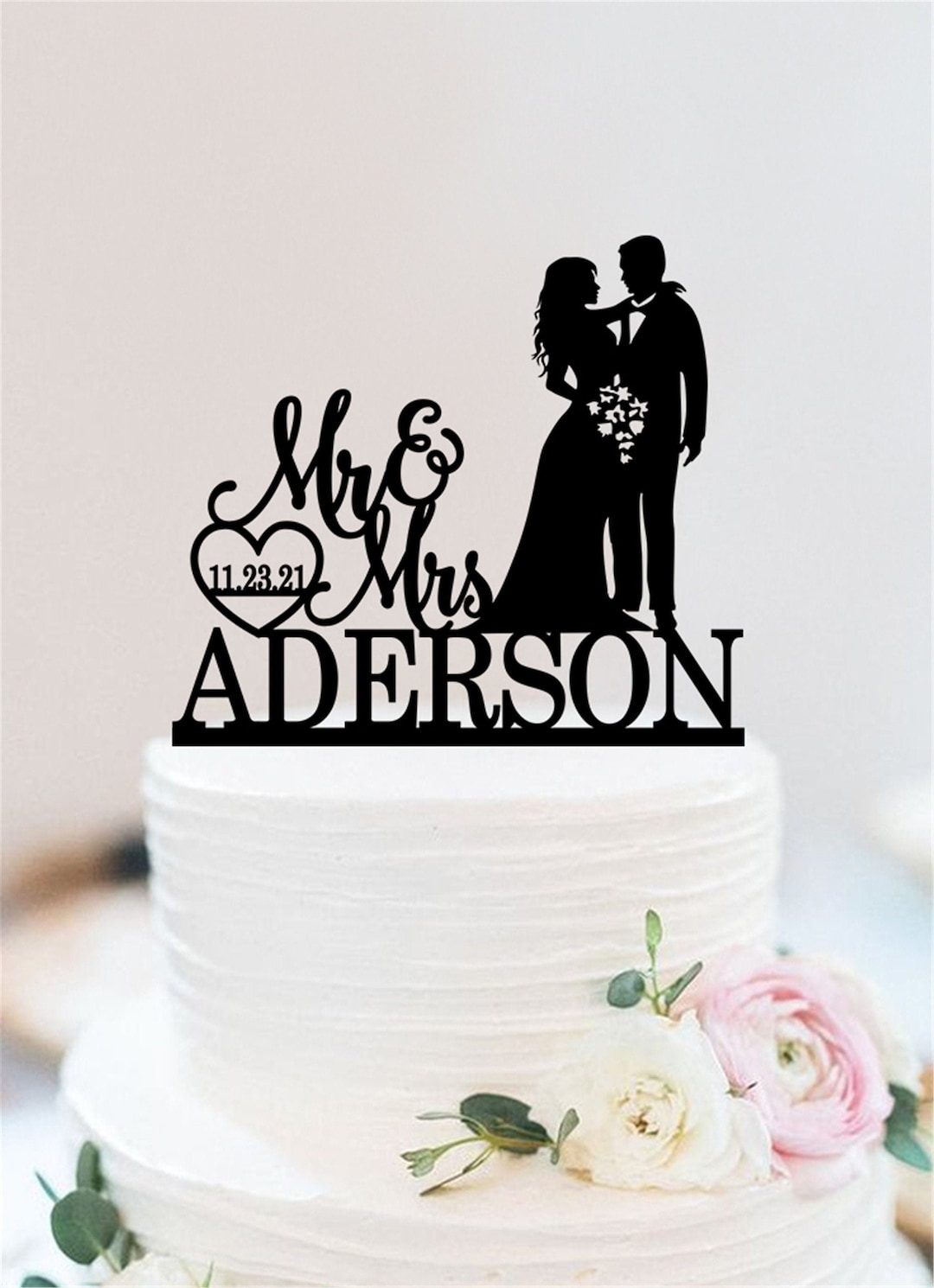 Couple Wedding Cake Topper | Personalized Bride and Groom Cake Topper ...