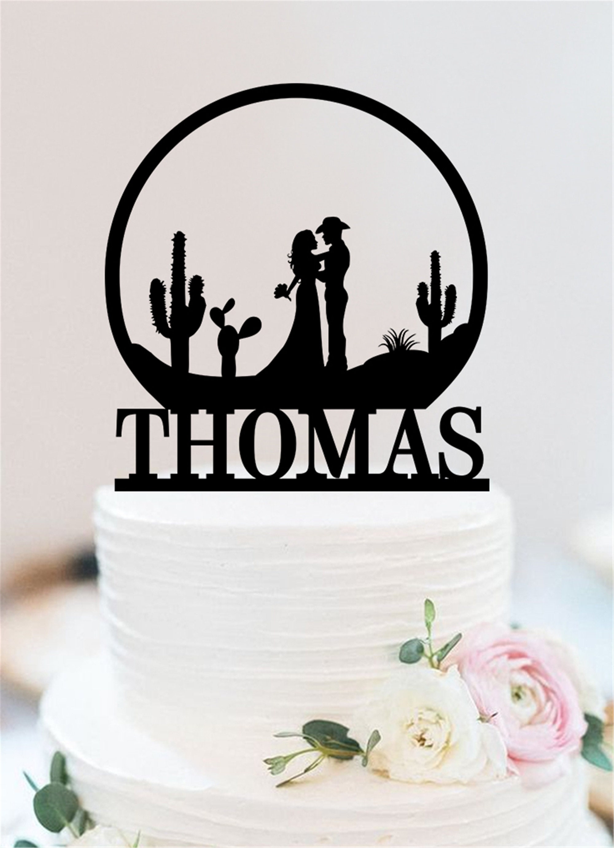 Cowboy Wedding Cake Topper / Vaquero y Vaquera Pastel Topper / Etsy