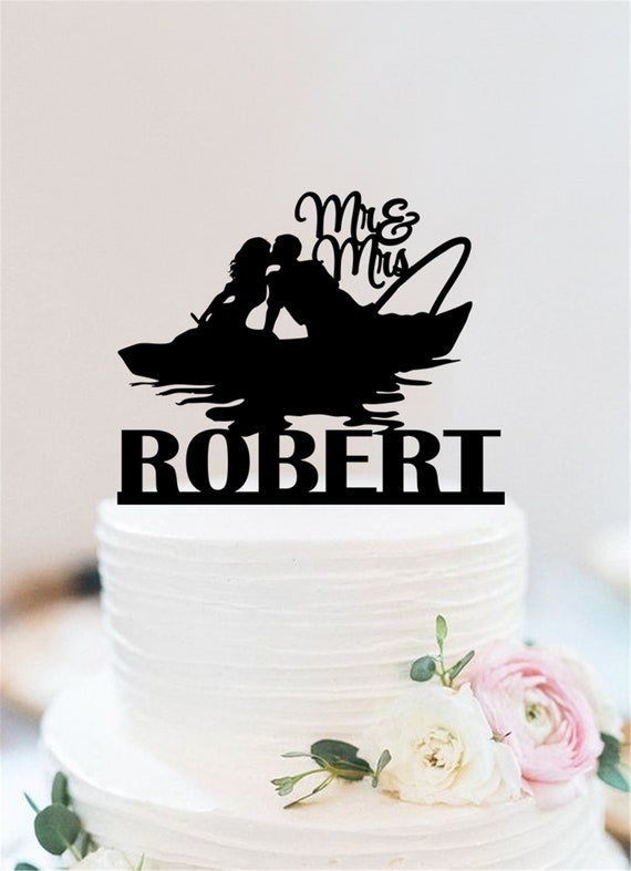 Fishing Boat Wedding Cake Topper Fisherman Cake Topper Boat Cake