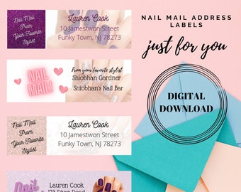 Nail Stylist Nail Mail Return Address Labels